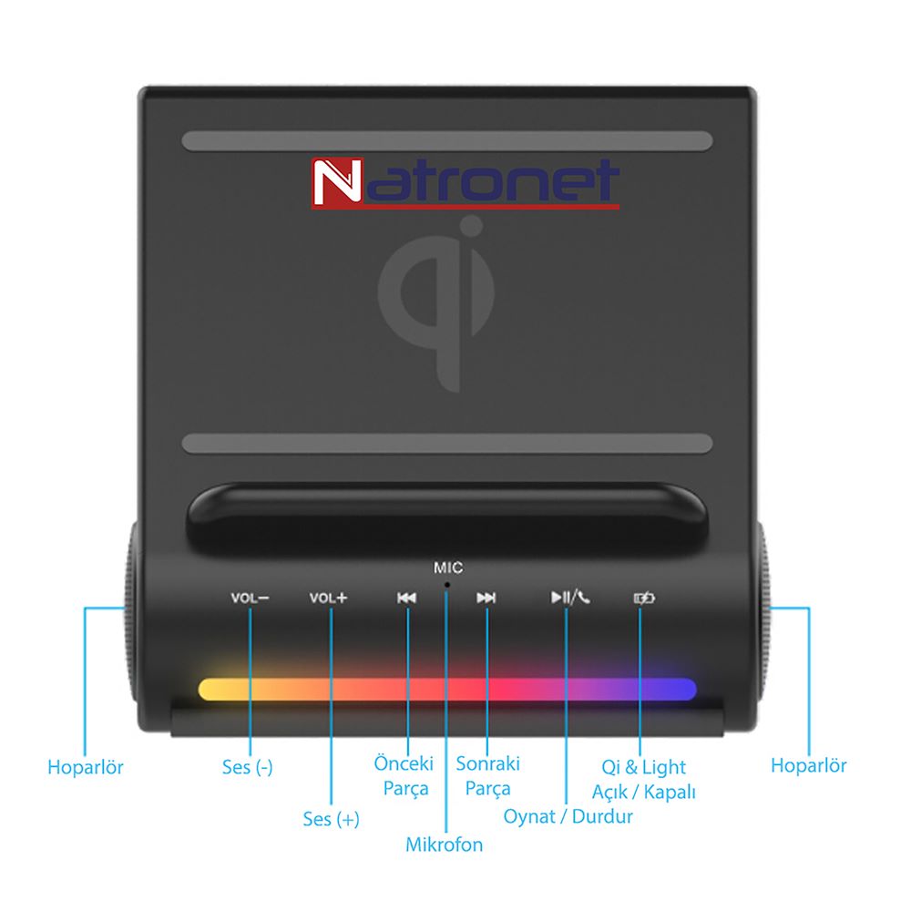 Azpen DockAll D100 Qi Kablosuz Şarj Merkezi