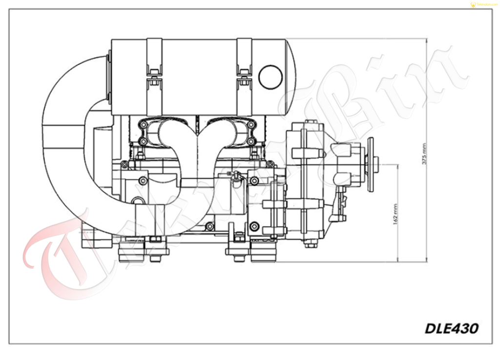 DLE 430 430CC Benzinli Motor Paramotor Delta kanat 