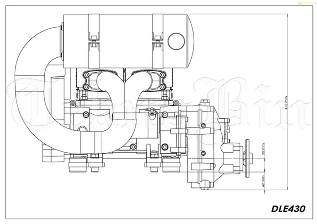 DLE 430 430CC Benzinli Motor Paramotor Delta kanat 