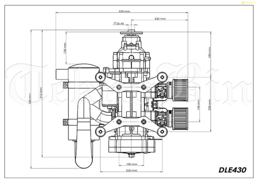 DLE 430 430CC Benzinli Motor Paramotor Delta kanat 