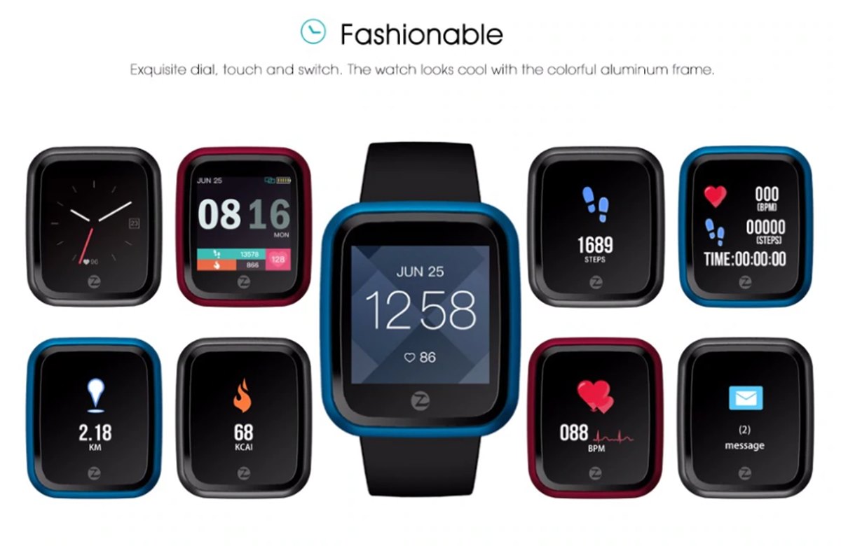 Yeni Zeblaze Kristal 2 Akıllı Saat 1.29 inch Renk Ekran Gorilla Glass 