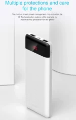Baseus 10000 mAh Güç Bankası Taşınabilir Şarj Powerbank Silim