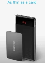 Baseus 10000 mAh Güç Bankası Taşınabilir Şarj Powerbank Silim