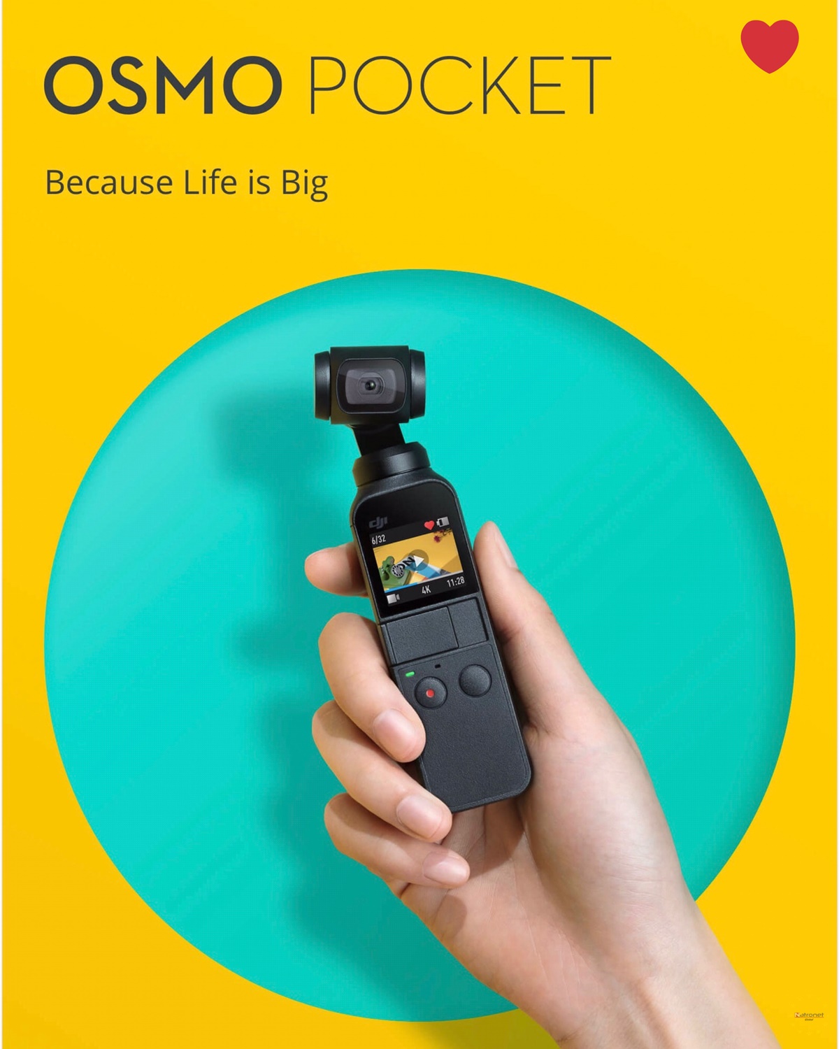 DJI Osmo Pocket Gimbal Kamera Akıllı Telefonlara Takılabilir