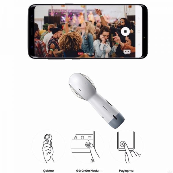 Samsung SM-R210 Gear Gerçek 360 4K VR Kamera