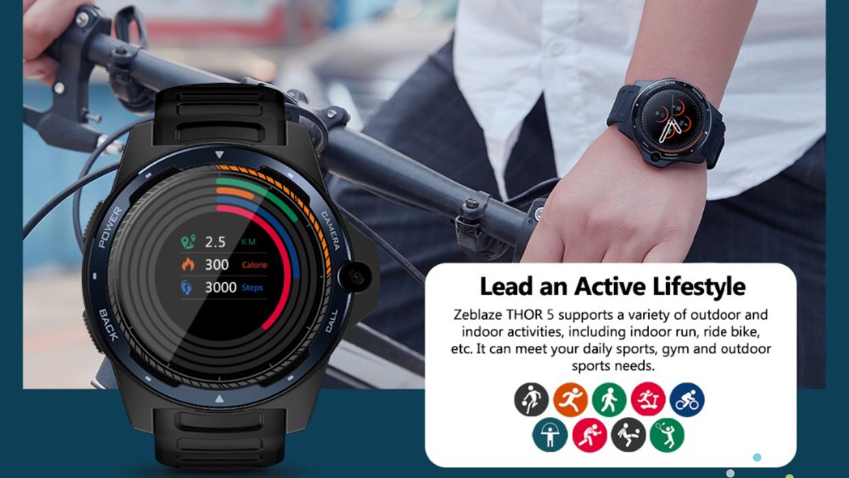 Zeblaze THOR 5 Çift Yonga Seti Teknolojosi Hibrid Akıllı Saat