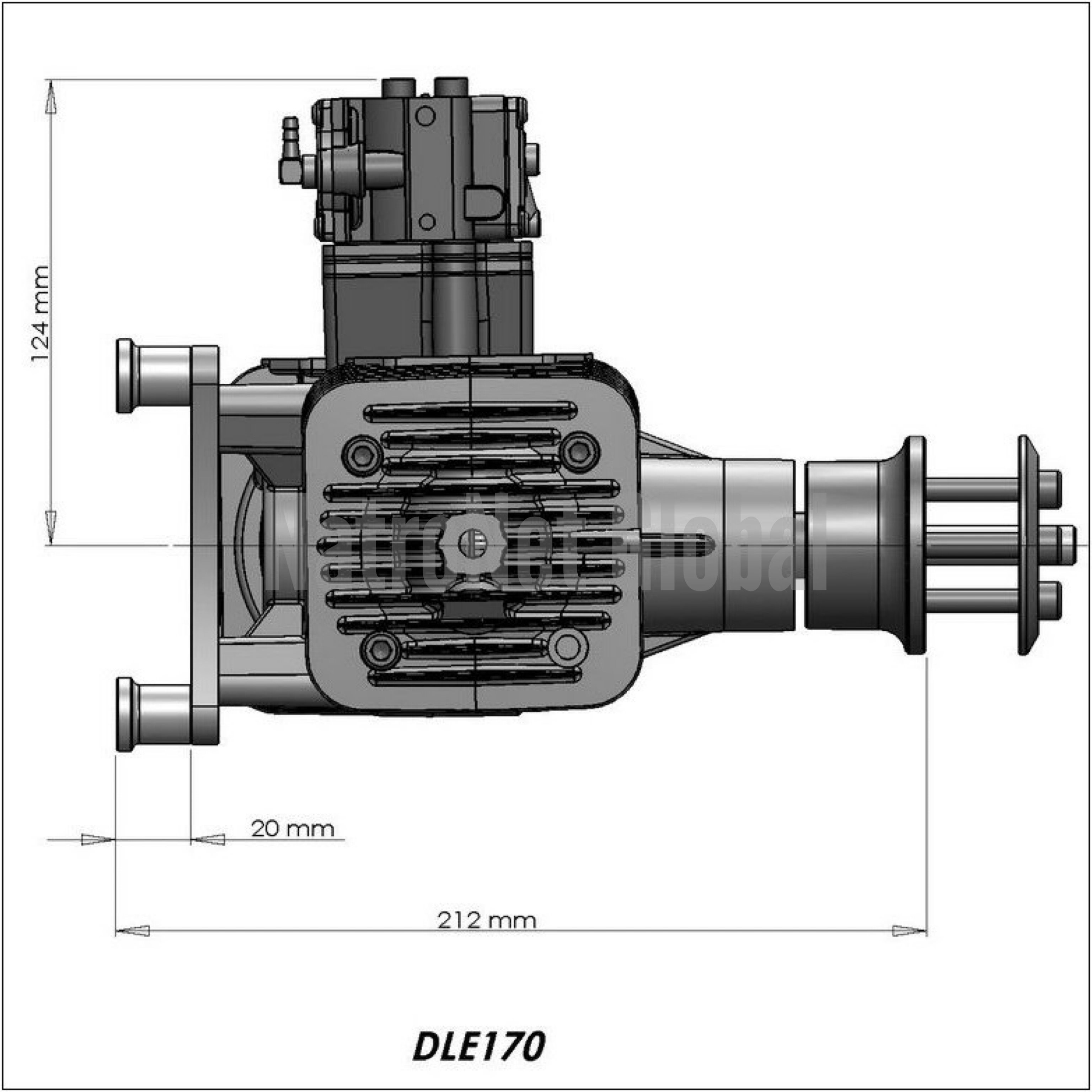 DL-170™ Benzinli Prefosyonel Uçak Motoru (Model Uçak Motorları)
