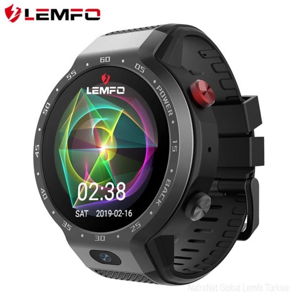 LEMFO LEM9 - Çift Sistemli Akıllı Saat 4G LTE Telefon Android 7.1.1 1GB + 16GB 1.39 inç Ekran 5MP Ön Kamera 600Mah Pil