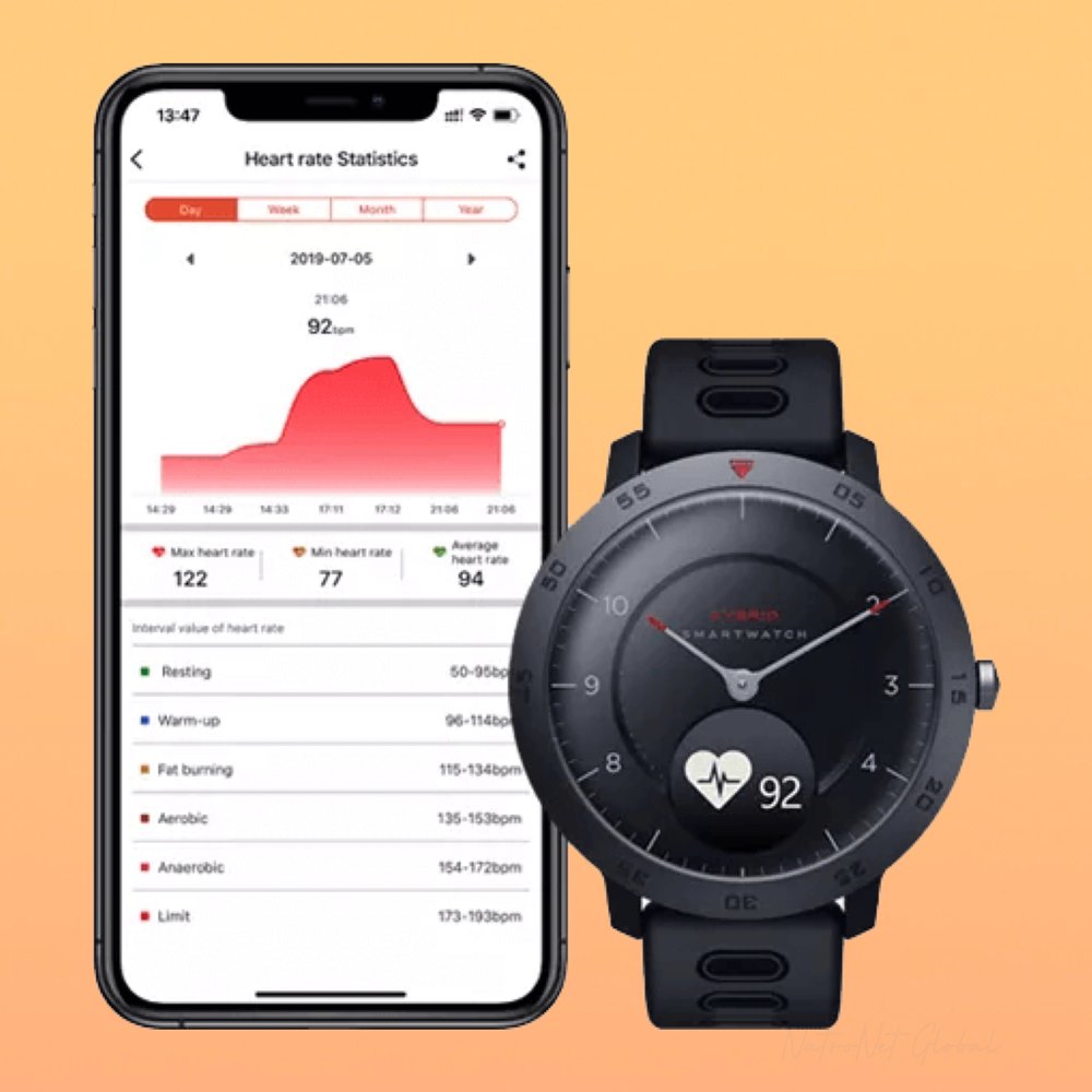 Zeblaze Hibrid Akıllı Saat Kalp Hızı Kan Basıncı monitörü Akıllı Bildirimler