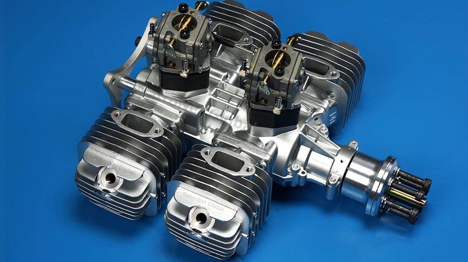 DLE-222 - 222CC Benzinli Model Motor - DLE-222 - 222CC Flat Four