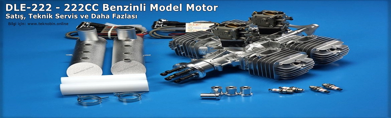 DLE-222 - 222CC Benzinli Model Motor - DLE-222 - 222CC Flat Four