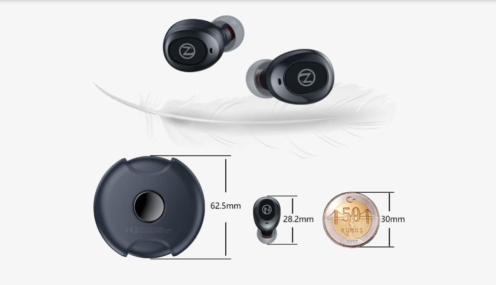 Zeblaze Zepods Kablosuz Kulaklık 360 ° Dönebilen Ultra Hafif Tasarımı 