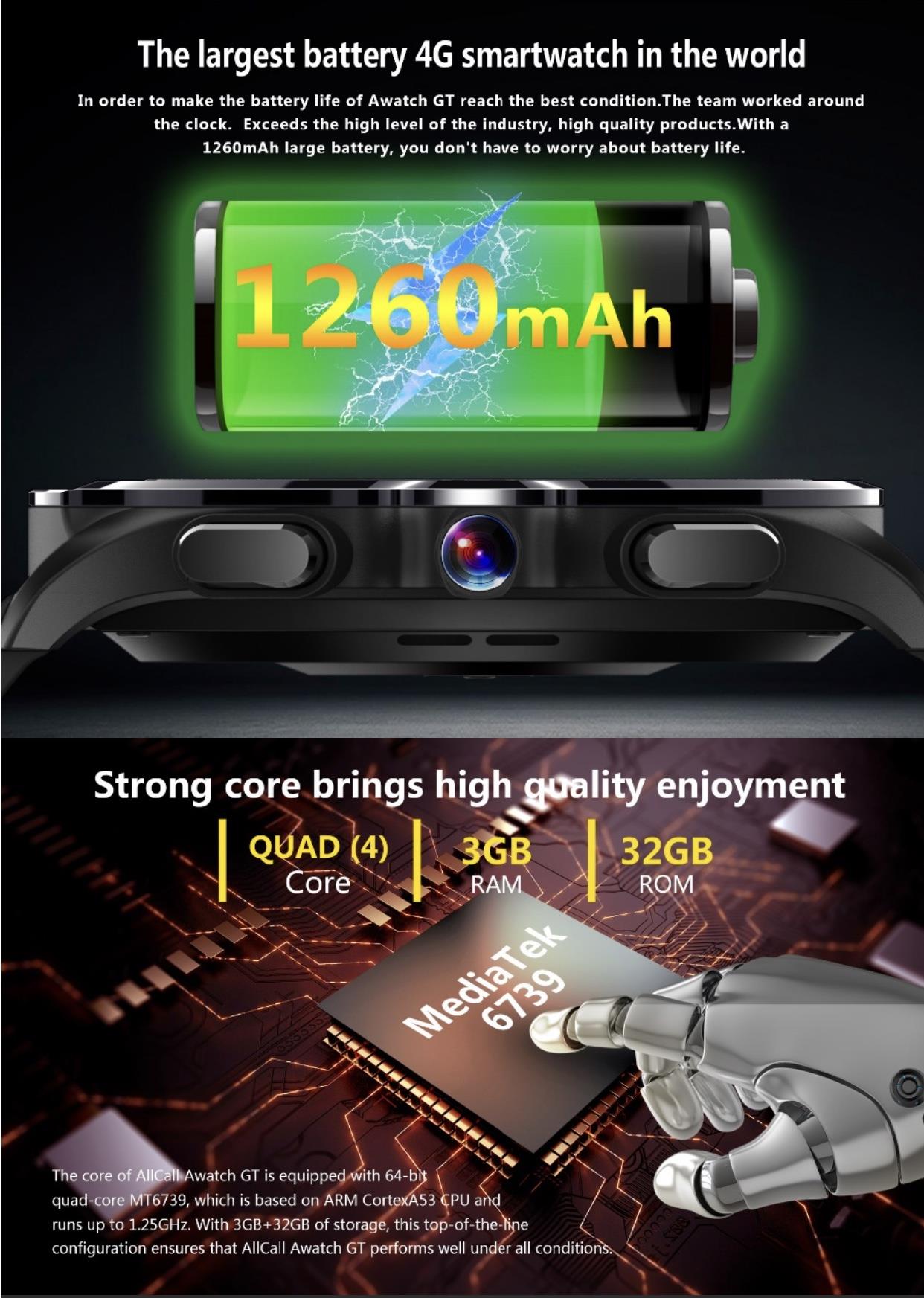 AllCall AWatch GT Sim Kartlı Akıllı Saat + Android Akıllı Telefon Türkiye