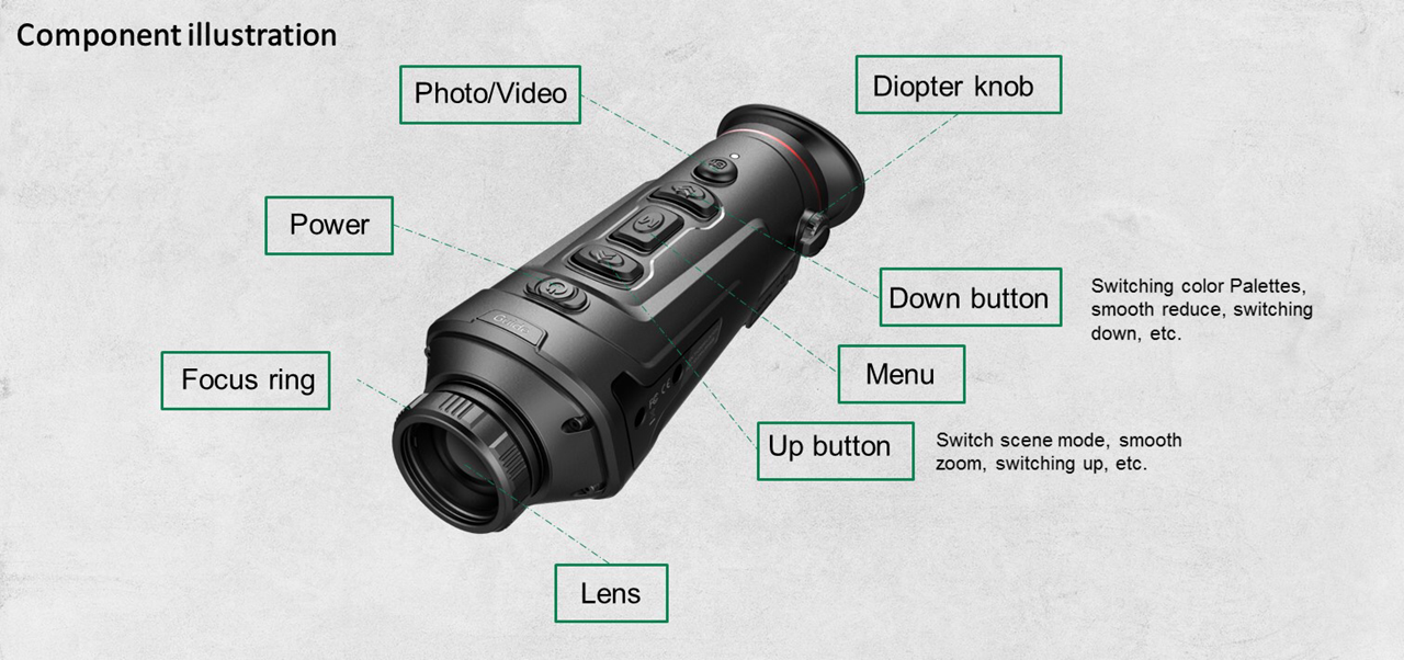 GUIDE TrackIR Elde Taşınabilir Monoküler Termal Görüntüleme Dürbünü