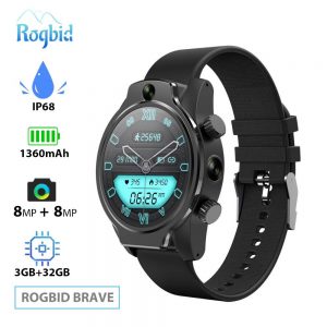 Rogbid Brave 4G Akıllı Saat Seramik Bezel 8MP Çift Kamera 3560mAh batarya