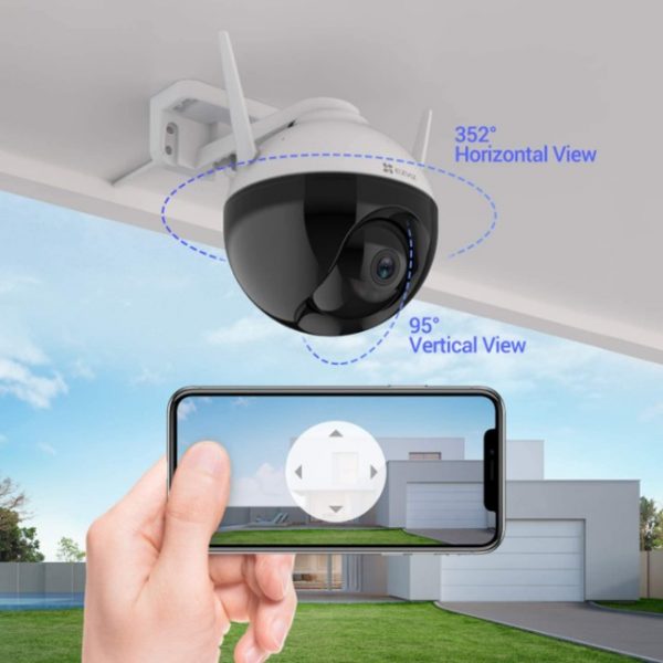 EZVIZ C8C WLAN IP kamera dış mekan 1080p FHD 100ft gece görüşü KI-kişi algılama Pan Tilt