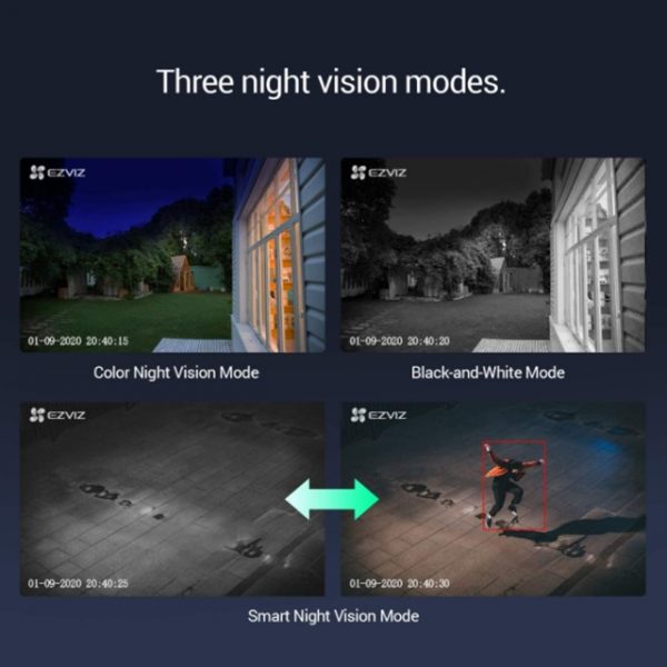 EZVIZ C8C WLAN IP kamera dış mekan 1080p FHD 100ft gece görüşü KI-kişi algılama Pan Tilt