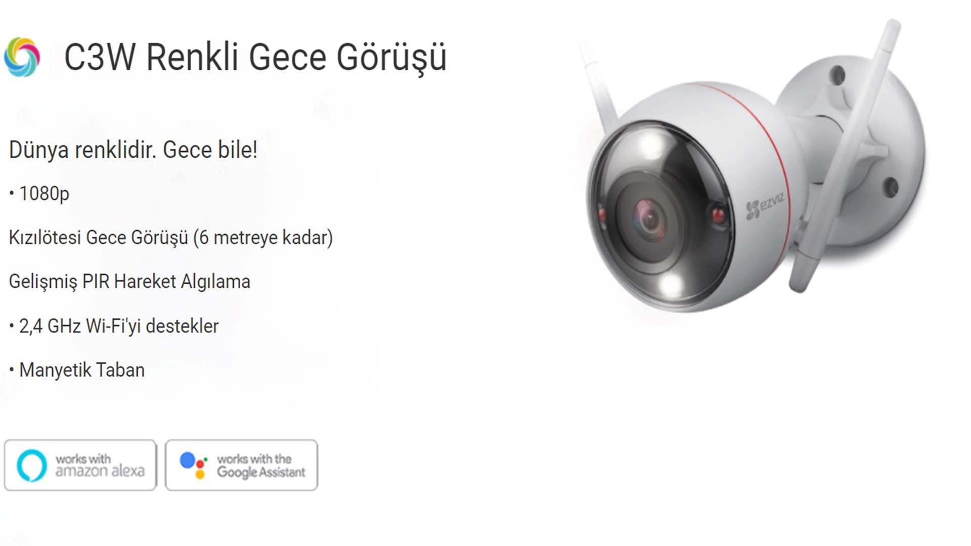 EZVİZ C3W Pro Renkli Gece Görüşlü Dış Mekan Güvenlik Kamerası