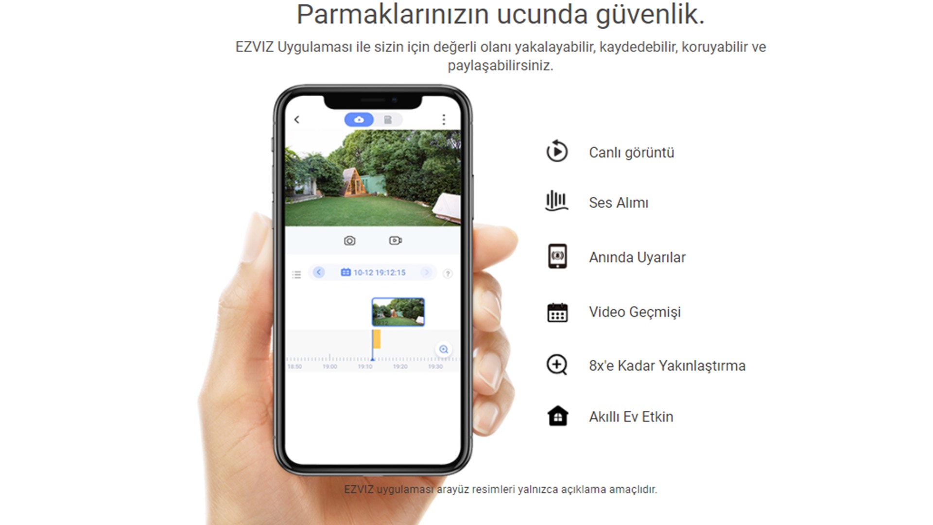 EZVIZ C8C WLAN IP kamera dış mekan 1080p FHD 100ft gece görüşü KI-kişi algılama Pan Tilt 