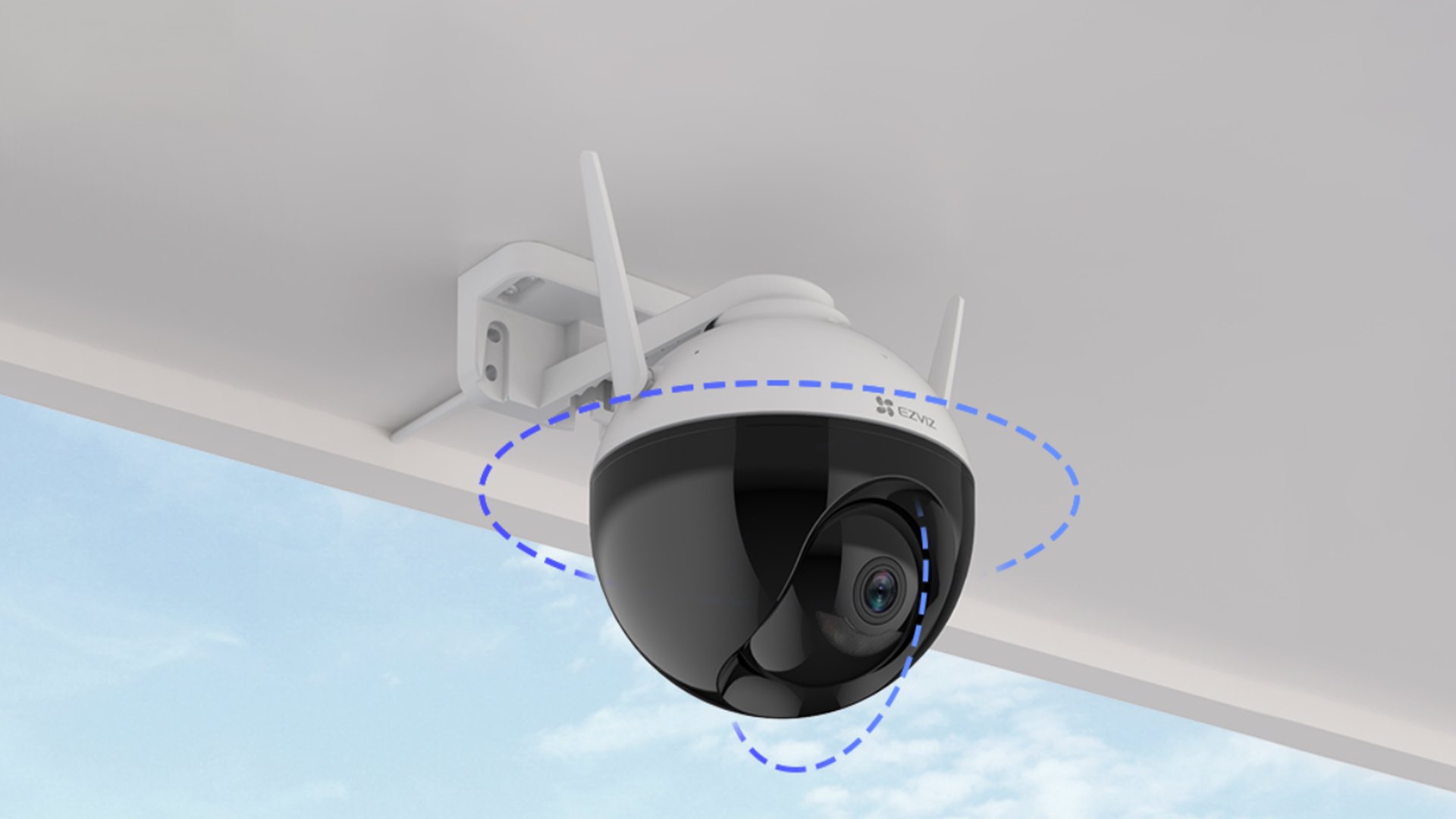 EZVIZ C8C WLAN IP kamera dış mekan 1080p FHD 100ft gece görüşü KI-kişi algılama Pan Tilt 
