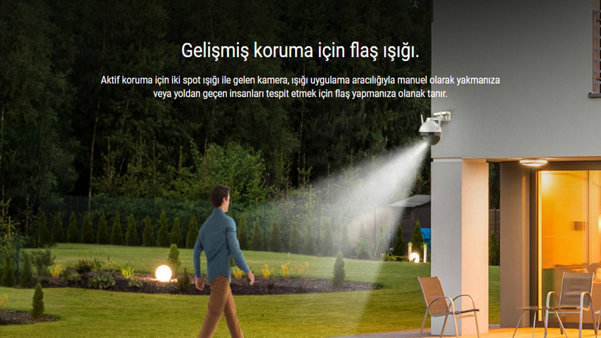 EZVIZ C8C WLAN IP kamera dış mekan 1080p FHD 100ft gece görüşü KI-kişi algılama Pan Tilt 