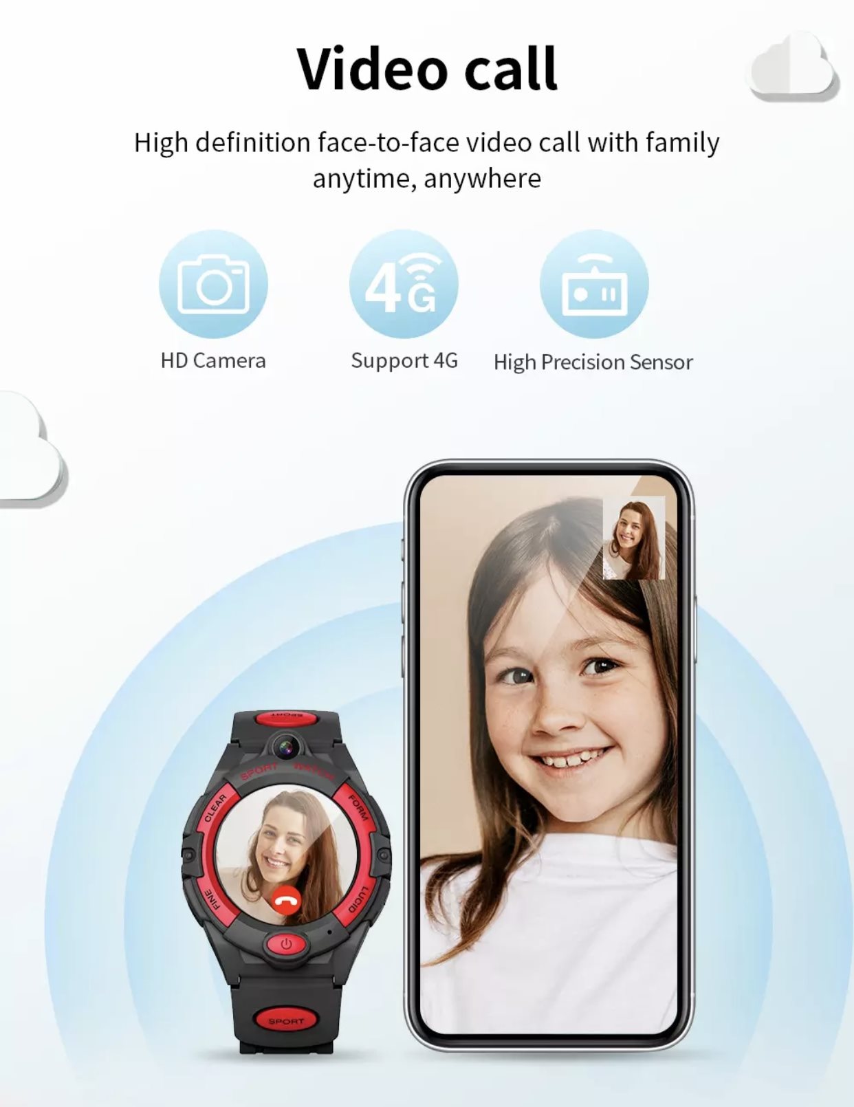 LEMFO SİM kartlı Çocuk takibi akıllı saat 4G GPS Video çağrı Wifi 