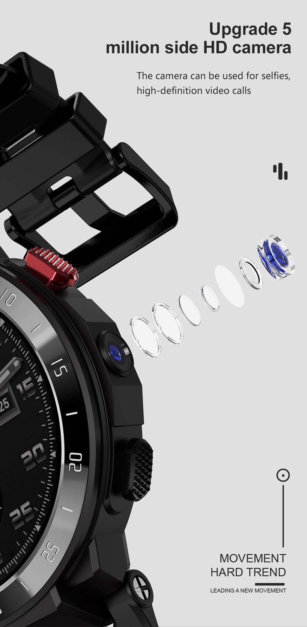 LEMFO LES4 1GB+16GB 900 Mah 4G GPS SİM Kartlı Akıllı Saat