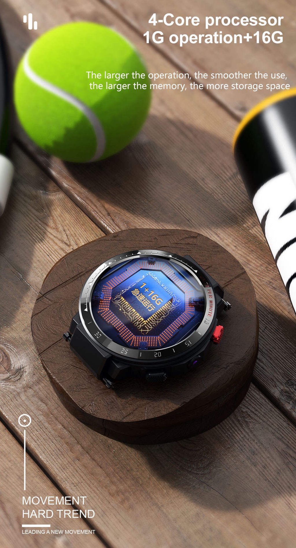 LEMFO LES4 1GB+16GB 900 Mah 4G GPS SİM Kartlı Akıllı Saat