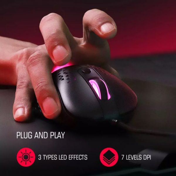 GameSir GM500 Oyun Faresi 12000 DPI'lı Süper Hafif Kablolu Oymalı Tasarım