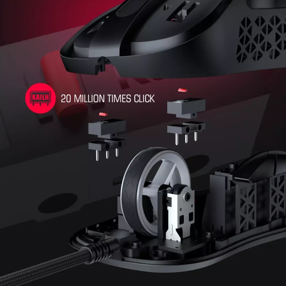 GameSir GM500 Oyun Faresi 12000 DPI'lı Süper Hafif Kablolu Oymalı Tasarım