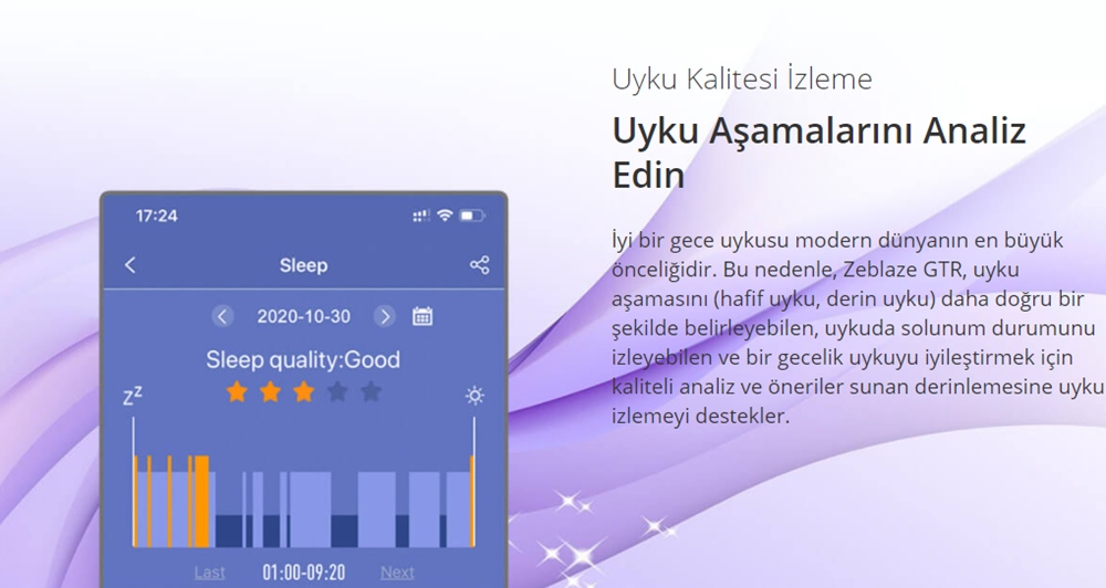 Zeblaze GTR Akıllı Saat Metal Gövde Çok Yönlü Sağlık ve Fitness Takibi 