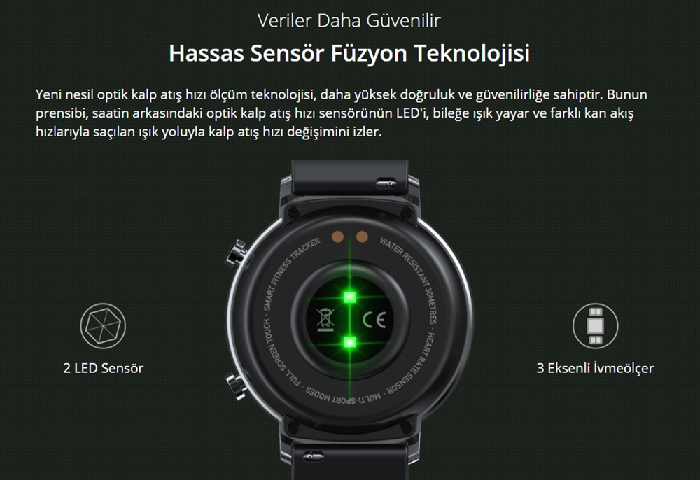 Zeblaze GTR Akıllı Saat Metal Gövde Çok Yönlü Sağlık ve Fitness Takibi 