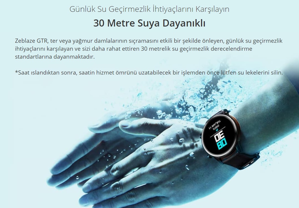 Zeblaze GTR Akıllı Saat Metal Gövde Çok Yönlü Sağlık ve Fitness Takibi 