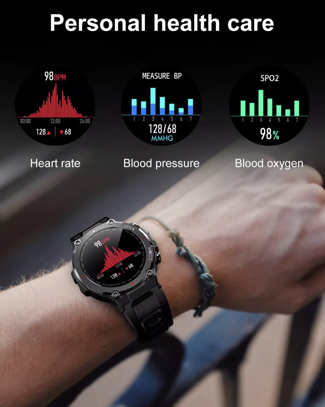 LEMFO K22 Bluetooth çağrı spor Smartwatch Android İOS uyumlu 400mAh batarya