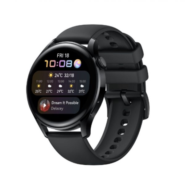 HUAWEI Watch 3, HiSilicon Hi6262, 1.43 inç AMOLED, 46.2 mm, Siyah