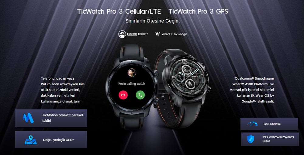 TicWatch Pro 3 Cellular LTE TicWatch Pro 3 GPS Android OUTHORİTY