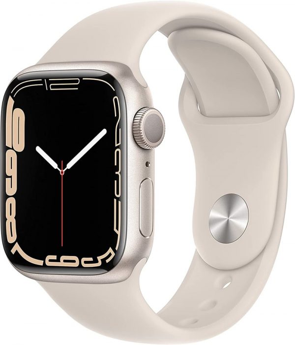 Apple Watch Series 7 GPS, 41mm 45mm Kırmızı Alüminyum Kasa ve Kırmızı Spor Kordon
