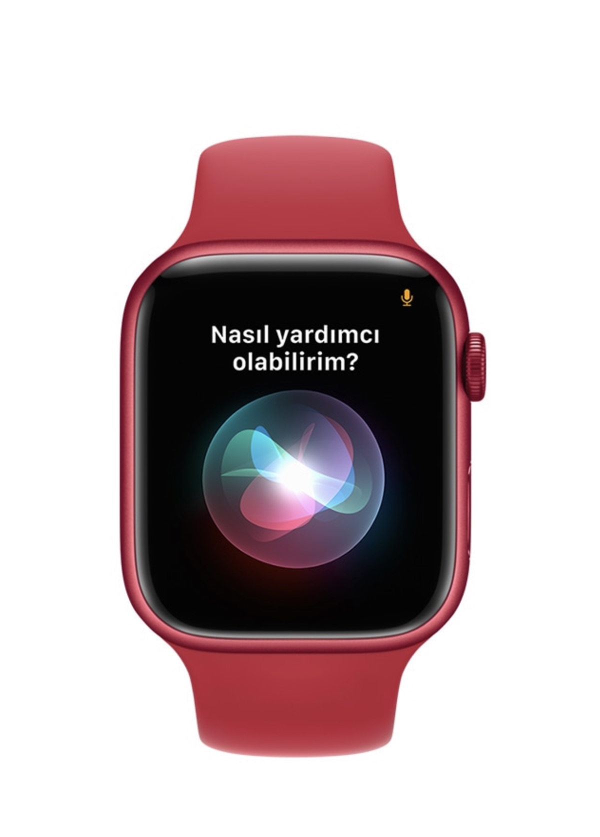 Apple Watch Series 7 GPS, 41mm 45mm Kırmızı Alüminyum Kasa ve Kırmızı Spor Kordon