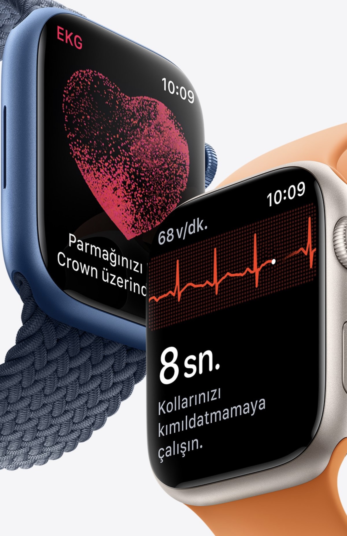 Apple Watch Series 7 GPS, 41mm 45mm Kırmızı Alüminyum Kasa ve Kırmızı Spor Kordon