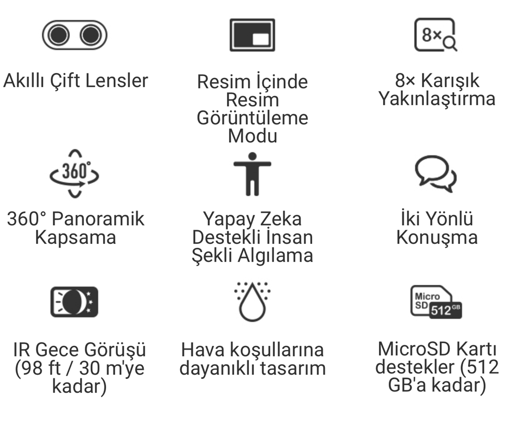 EZVİZ C8PF Güvenlik Kamerası Dış Mekan 1080P Pan/Tilt/Zoom Yapay Zeka Destekli WiFi Kamera