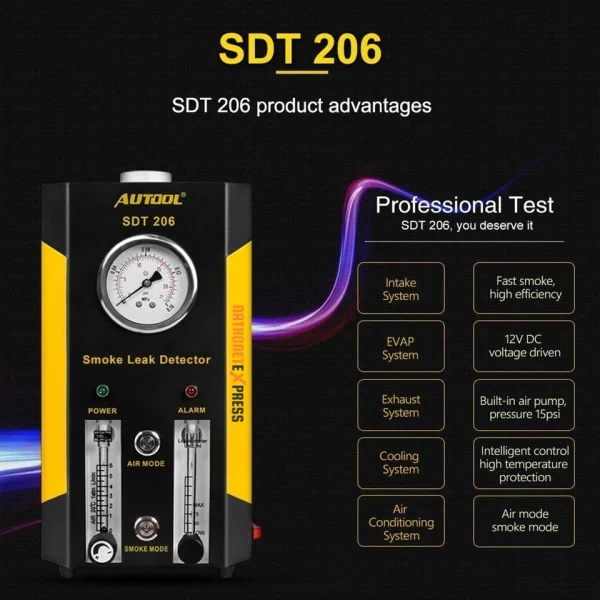 SDT-206 Duman Test Cihazı Autool Duman Test makinesi Smoke Leak Detector