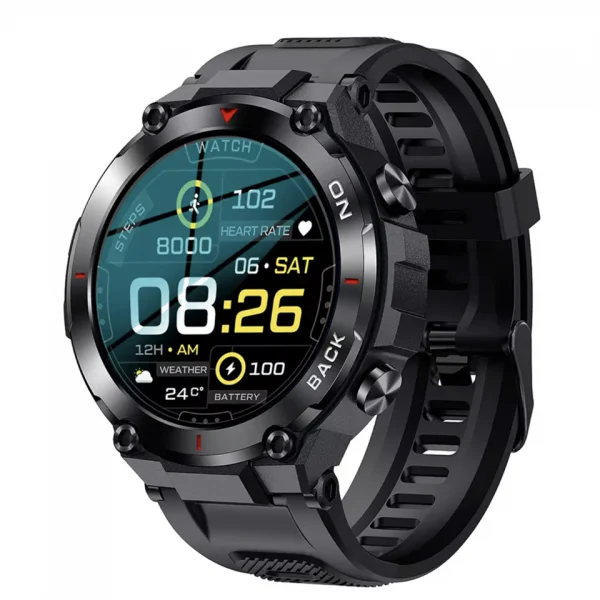 LEMFO LEM-K37 GPS Akıllı Saat IP68 480Mah Batarya 360*360 HD ekran T-REX 2