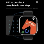 Ultra serisi 8 NFC Akıllı Saat Bluetooth çağrı IP68 su geçirmez kablosuz şarj 2 inç HD ekran