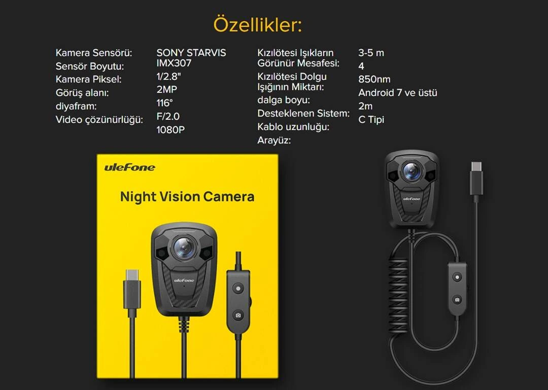 Ulefone Gövde Kamerası Video Kaydedici, Gece Görüşlü Giyilebilir Vücut Kamerası
