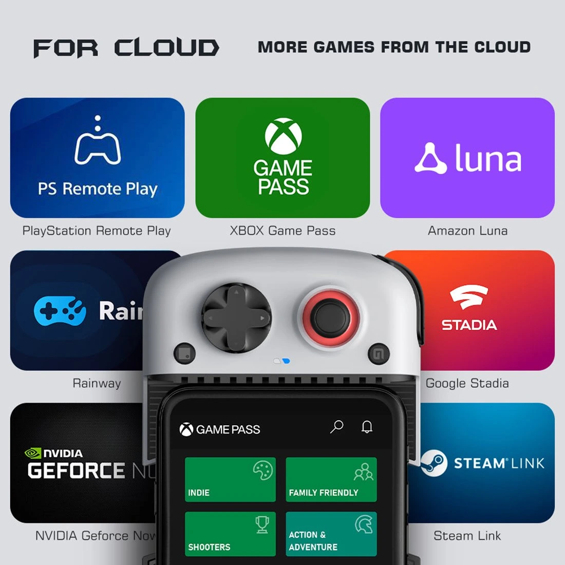 GameSir X3 Type-C Mobil Oyun Denetleyicisi - Bulut Oyun: Destek Xbox Game Pass, Stadia, GeForce Now, Steam, PlayStation - Tak ve Çalıştır Gamepad