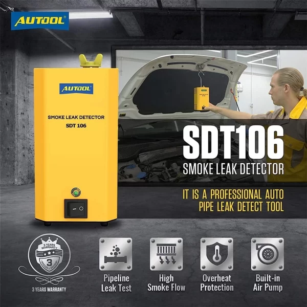 AUTOOL Otomotiv Duman Kaçak Dedektörü Evap Araba Boru Kaçak Test Cihazı Yakıt Kaçağı Bulucu Evrensel Motosiklet/Araba/Kamyon