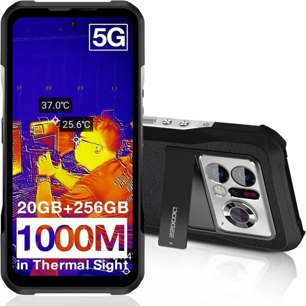 DOOGEE V20 Pro 1000m Yüksek Hassasiyetli Geliştirilmiş Termal Kamera 5G Zırhlı Telefon