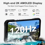 DOOGEE V20 Pro 1000m Yüksek Hassasiyetli Geliştirilmiş Termal Kamera 5G Zırhlı Telefon