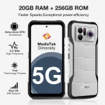 DOOGEE V20 Pro 1000m Yüksek Hassasiyetli Geliştirilmiş Termal Kamera 5G Zırhlı Telefon