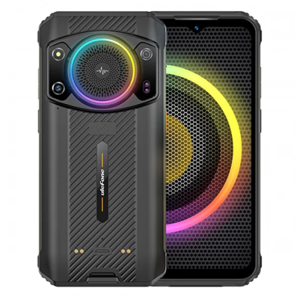Ulefone Armor 21 Sonsuz Halo RGB Işık Halkası 122dB En Yüksek Hoparlör 9600mAh Pil Gece Görüşü IP68/IP69K